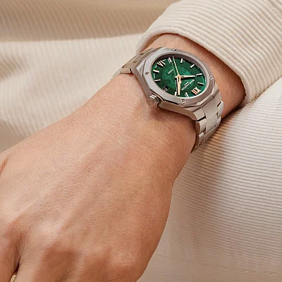 Baume & Mercier Riviera Gent Baumatic Date Steel Semi-Skeleton Green Dial M0A10770