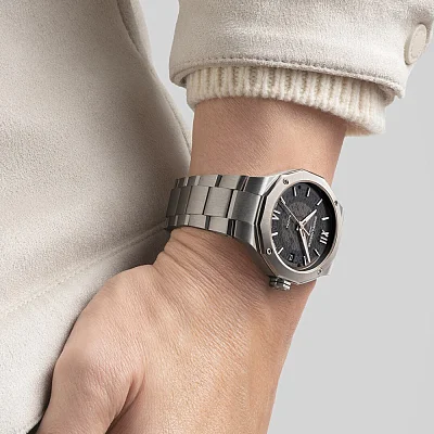 Baume & Mercier Riviera Gent Baumatic Date Steel Semi-Skeleton Grey Dial M0A10715