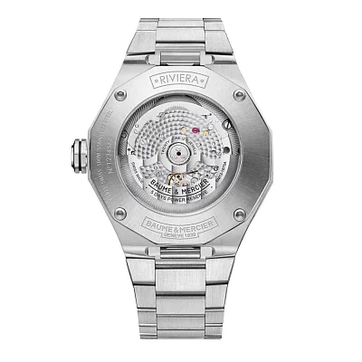 Baume & Mercier Riviera Gent Baumatic Date Steel Semi-Skeleton Grey Dial M0A10702