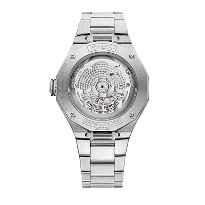 Baume & Mercier Riviera Gent Baumatic Date Steel Semi-Skeleton Grey Dial M0A10715