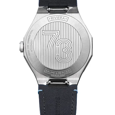 Baume & Mercier Riviera Gent Date Blue Leather Strap Blue Dial M0A10846