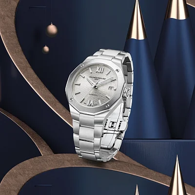 Baume & Mercier Riviera Lady Automatic Date Steel Grey Dial M0A10615