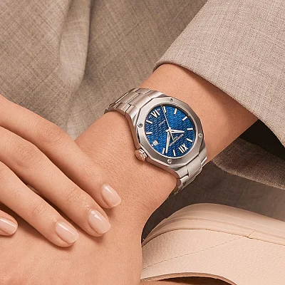 Baume & Mercier Riviera Lady Automatic Date Steel Blue Dial M0A10679