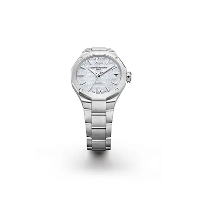 Baume & Mercier Riviera Lady Automatic Date Steel Pearl White Dial Diamonds M0A10676