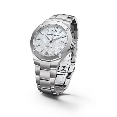 Baume & Mercier Riviera Lady Automatic Date Steel Pearl White Dial Diamonds M0A10663