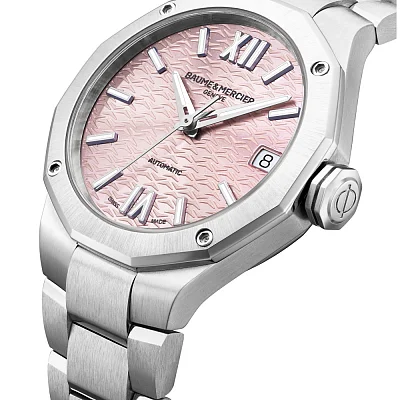 Baume & Mercier Riviera Lady Automatic Date Steel Pink Dial M0A10675