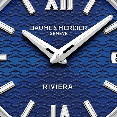 Baume & Mercier Riviera Lady Quartz Date Steel Blue Dial M0A10727