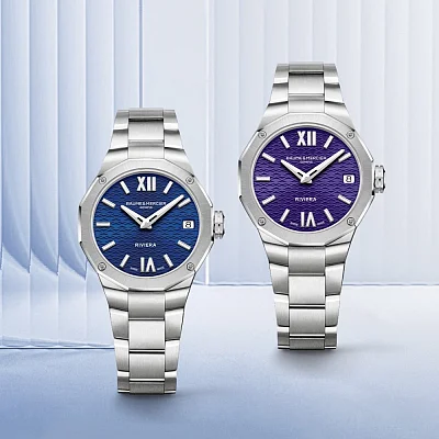 Baume & Mercier Riviera Lady Quartz Date Steel Blue Dial M0A10727