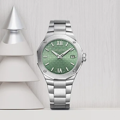 Baume & Mercier Riviera Lady Quartz Date Steel Green Dial M0A10683