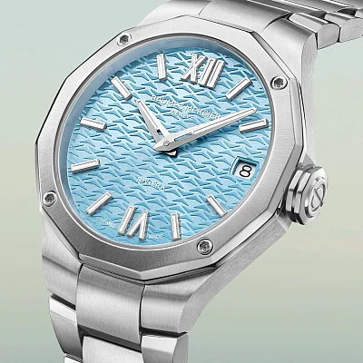 Baume & Mercier Riviera Lady Quartz Date Steel Ice Blue Dial M0A10811