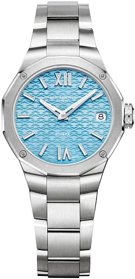 Baume & Mercier Riviera Lady Quartz Date Steel Ice Blue Dial M0A10811