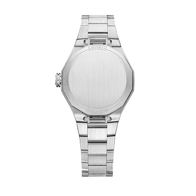 Baume & Mercier Riviera Lady Quartz Date Steel Grey Dial Diamonds M0A10796