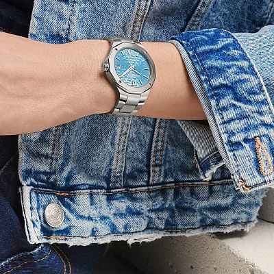 Baume & Mercier Riviera Lady Quartz Date Steel Ice Blue Dial M0A10612