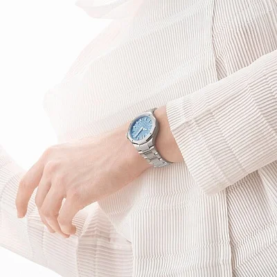 Baume & Mercier Riviera Lady Quartz Date Steel Ice Blue Dial M0A10811