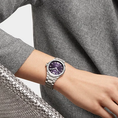 Baume & Mercier Riviera Lady Quartz Date Steel Violet Dial M0A10728