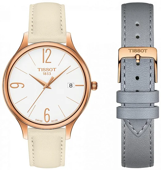 Tissot Bella Ora Round Rose Gold PVD Strap Set T1032103601700