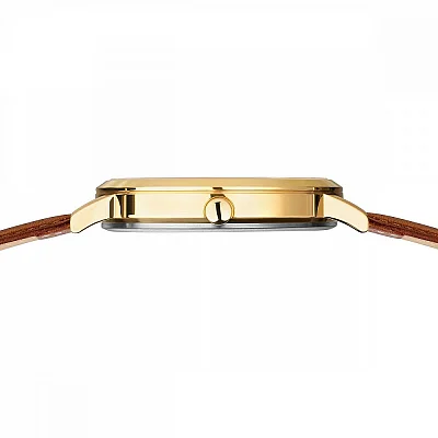 Bering Classic Lady Date Titanium Yellow Gold PVD 18634-534