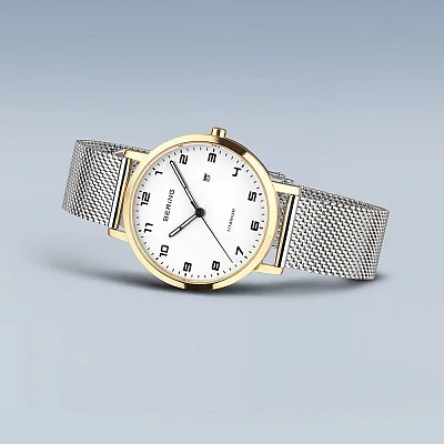 Bering Classic Lady Titanium Date Gold Mesh 18634-010