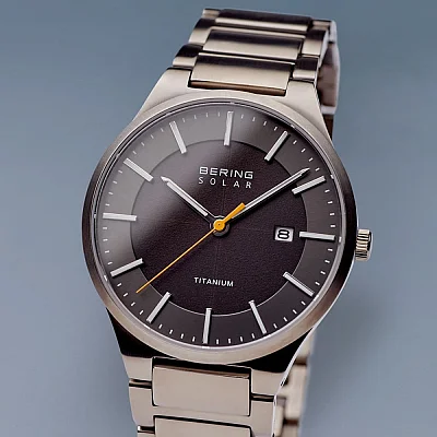 Bering Solar Gent Date Titanium 15239-779