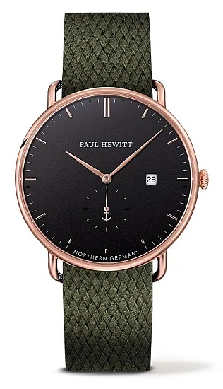 Paul Hewitt Grand Atlantic Line Rose Black Sea Perlon Olive Green PH-TGA-R-B-20M