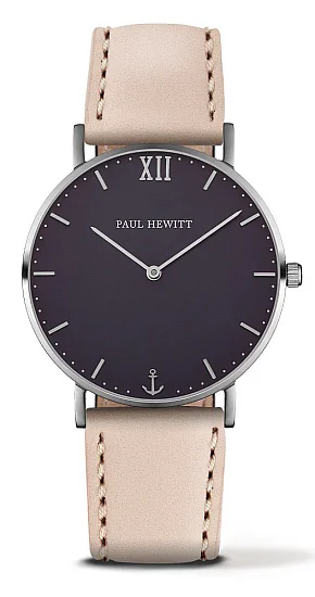 Paul Hewitt Sailor Line Silver Blue Lagoon Leather Hazelnut PH-SA-S-ST-B-22M