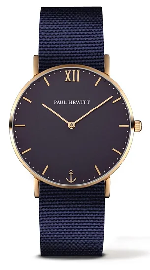 Paul Hewitt Sailor Line Gold Blue Lagoon Perlon Navy Blue PH-SA-G-ST-B-N-20