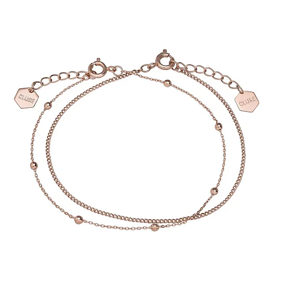 Cluse Bransoletka Essentielle Rose Gold Set of Two Fine Bracelets CLJ10010