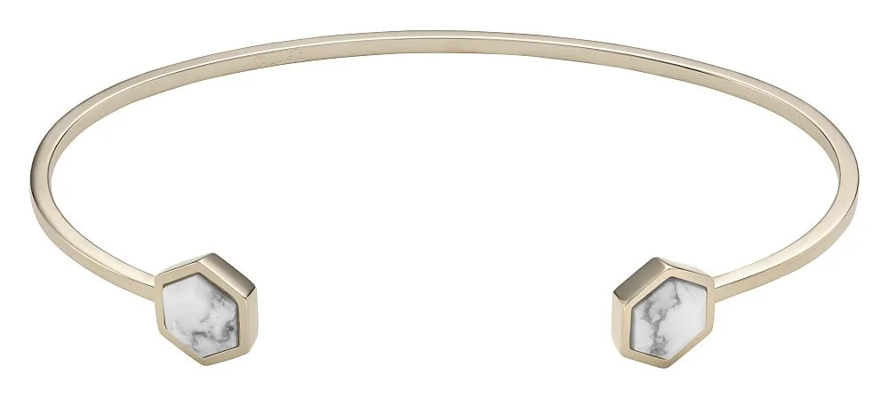 Cluse Bransoletka Idylle Gold Marble Hexagons Open Cuff CLJ11003
