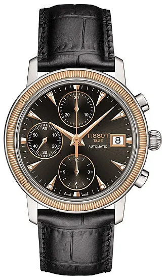 Tissot Bridgeport Gent Automatic Chrono 18k Gold Diamonds T9214274606600