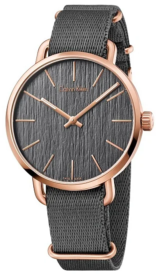 CALVIN KLEIN Lady Even Big NATO Strap Rose Gold PVD K7B216P3