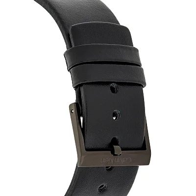 CALVIN KLEIN Gent Boost Dark Grey Dial Blue Index Black Leather K7Y214CZ