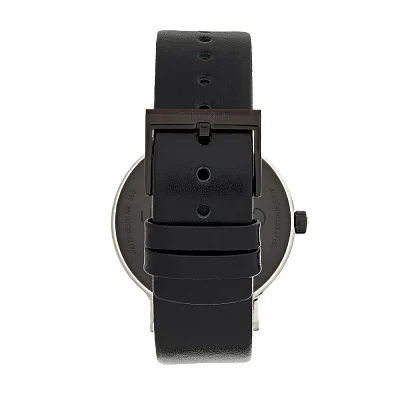 CALVIN KLEIN Gent Boost Silver Dial Black Leather K7Y21CCX