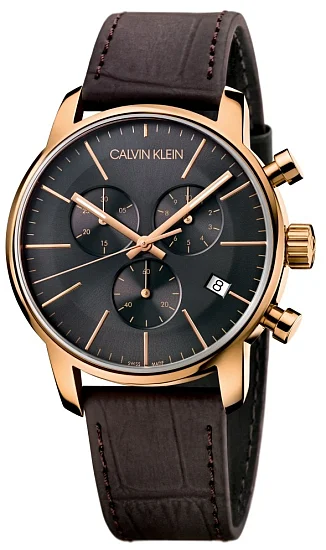 CALVIN KLEIN Gent City Chrono Rose Gold PVD K2G276G3