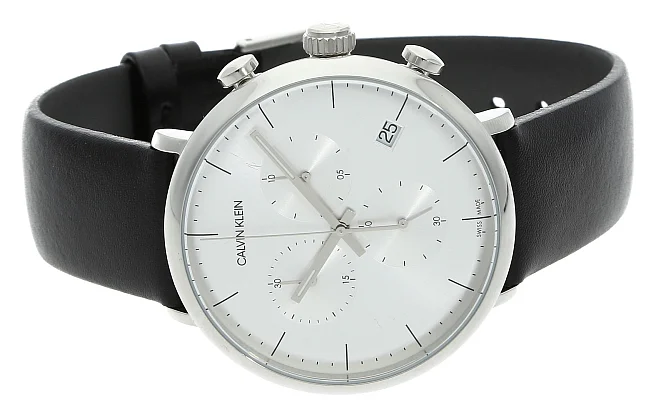 CALVIN KLEIN High Noon Chronograph Black Leather K8M271C6