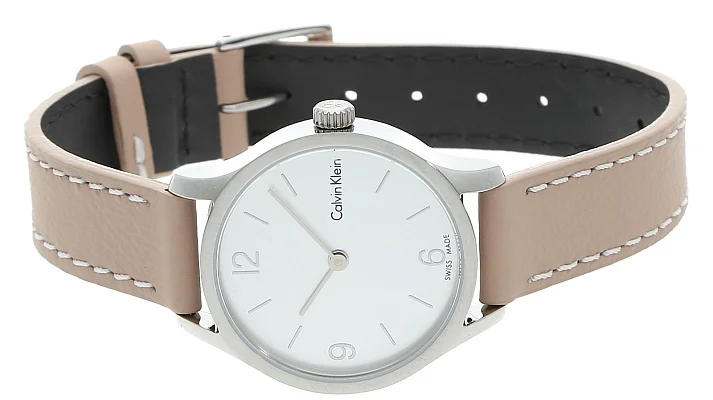 CALVIN KLEIN Lady Endless Silver Dial Pink Leather K7V231Z6