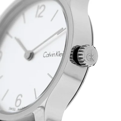 CALVIN KLEIN Lady Endless Silver Dial White Leather K7V231L6