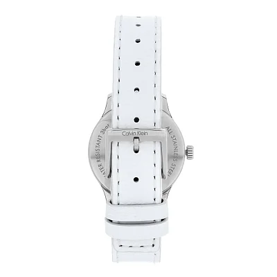 CALVIN KLEIN Lady Endless Silver Dial White Leather K7V231L6
