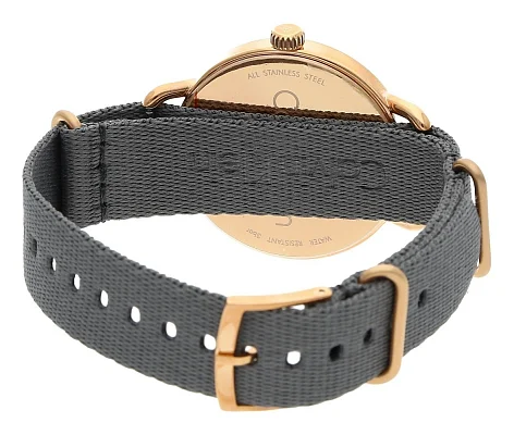 CALVIN KLEIN Lady Even Big NATO Strap Rose Gold PVD K7B216P3