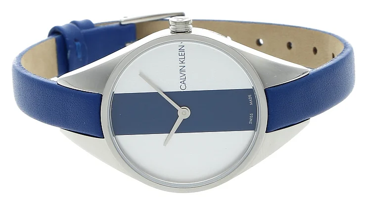 CALVIN KLEIN Lady Rebel Silver-Blue Leather K8P231V6