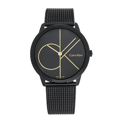 CALVIN KLEIN Minimal Medium Mesh Black PVD K3M224X1