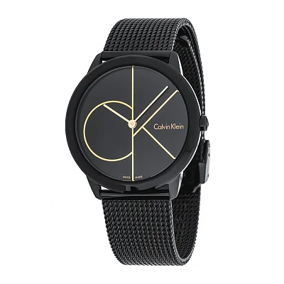 CALVIN KLEIN Minimal Medium Mesh Black PVD K3M224X1