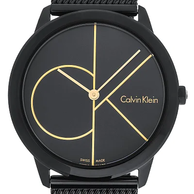 CALVIN KLEIN Minimal Medium Mesh Black PVD K3M224X1