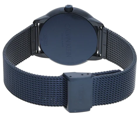CALVIN KLEIN Minimal Medium Mesh Blue PVD K3M52T5N