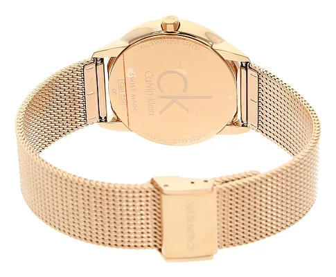 CALVIN KLEIN Minimal Medium Mesh Rose Gold PVD K3M22626