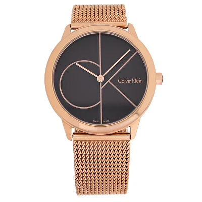 CALVIN KLEIN Minimal Medium Mesh Rose Gold PVD K3M22621