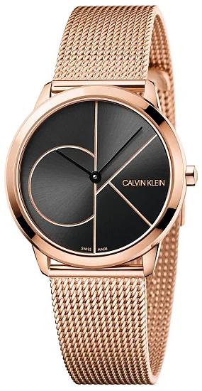 CALVIN KLEIN Minimal Medium Mesh Rose Gold PVD K3M22621