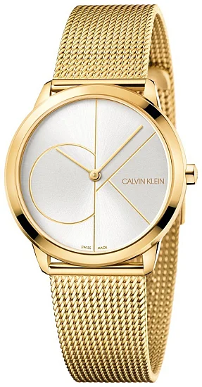 CALVIN KLEIN Minimal Medium Mesh Yellow Gold PVD K3M22526