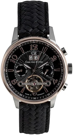 Carl von Zeyten Buhl II Automatic Open-Heart Big Date Calendar Sapphire CVZ0074RBKS