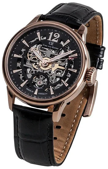 Carl von Zeyten Enz Lady Automatic Skeleton Rose Gold PVD CVZ0051RBK