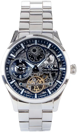 Carl von Zeyten Freiburg Automatic Day-Night GMT Skeleton Sapphire CVZ0063BLMS